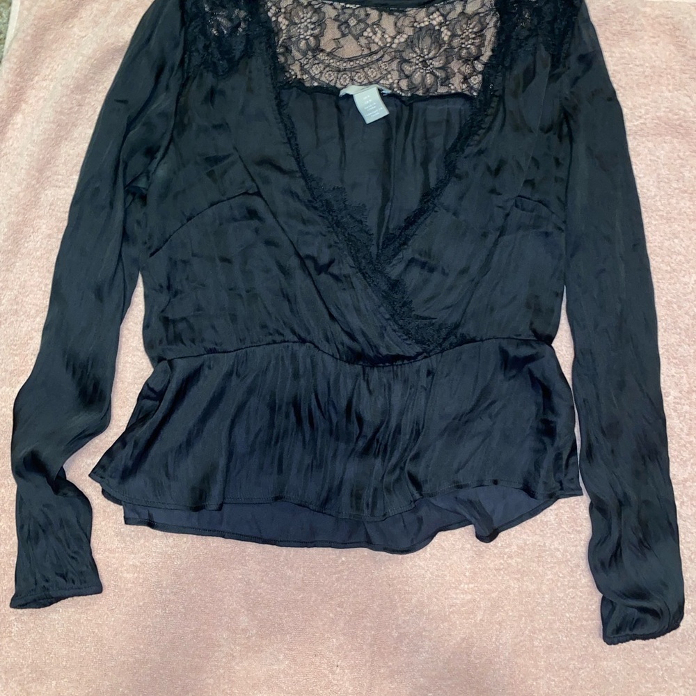 Express Black Lace Top